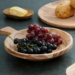 CASA ACACIA CHIC Piatto Fondo Con Manico Naturale| Piatti