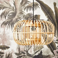 CASA BALU Lampada A Sospensione Naturale| Lampade A Sospensione