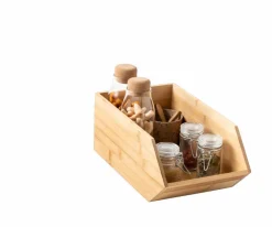 CASA BAMBOO Cassettiera 2 Cassetti Naturale| Cassettiere