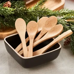CASA BAMBOO Cucchiaini Set Di 6 Naturale| Set Di Posate