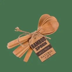 CASA BAMBOO Cucchiaini Set Di 6 Naturale| Set Di Posate
