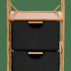 CASA BAMBOO Mobile Con 2 Cassetti Nero, Naturale| Cassettiere