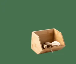 CASA BAMBOO Organizzatore Impilabile Naturale| Contenitore Per Alimenti|Scatole Conserva Vivande