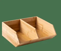 CASA BAMBOO Organizzatore Impilabile Naturale| Scatole Conserva Vivande|Contenitore Per Alimenti