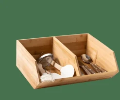 CASA BAMBOO Organizzatore Impilabile Naturale| Scatole Conserva Vivande|Contenitore Per Alimenti