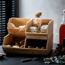 CASA BAMBOO Organizzatore Naturale| Cesti Cassetto