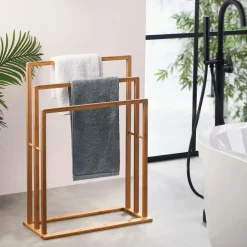 CASA BAMBOO Portasciugamani Naturale| Mobili Da Bagno