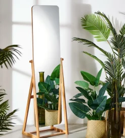 CASA BAMBOO Specchio A Figura Intera Marrone| Specchi