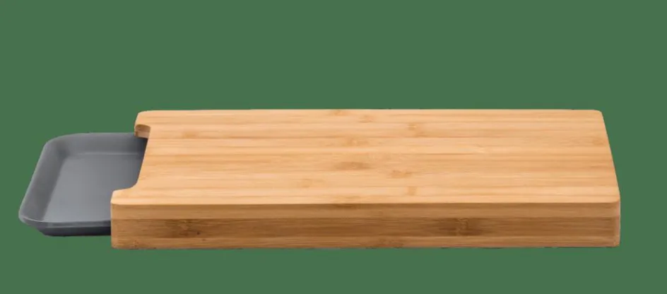 CASA BAMBOO Tagliere Raccogli Succo Grigio, Naturale| Taglieri
