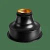 CASA BATI Supporto Lampadina E Batteria E27 Nero| Fili Luminosi|Lampade Led