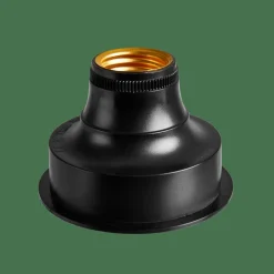 CASA BATI Supporto Lampadina E Batteria E27 Nero| Fili Luminosi|Lampade Led