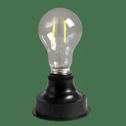CASA BATI Supporto Lampadina E Batteria E27 Nero| Fili Luminosi|Lampade Led