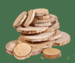 CASA BIRCH Deco Legno Betulla 15 Pezzi Naturale| Autunno