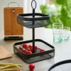 CASA BLACK LUNAR Cesto Quadrato 2 Pezzi Nero| Accessori Da Cucina