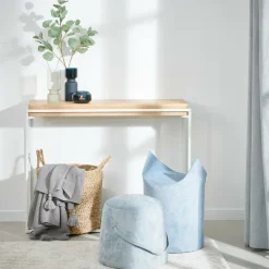 CASA BLOK Mobile Consolle Bianco, Naturale| Consolle