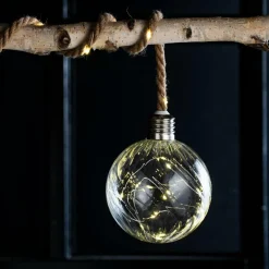 CASA BLOXEM Pallina Decorativa 20 Luci Led Trasparente| Lampade Led