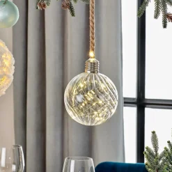 CASA BLOXEM Pallina Decorativa 20 Luci Led Trasparente| Lampade Led