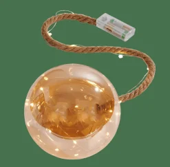 CASA BLOXEM Pallina Decorativa Con 21 Luci Led Dorato| Lampade Led