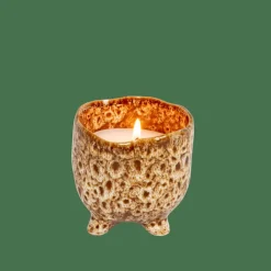 CASA CERAMIC Candela In Vaso Marrone| Candele