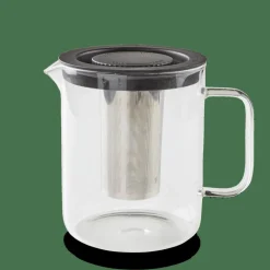 CASA CHAI Teiera 1,5 L Nero, Trasparente| Utensili Da Tè