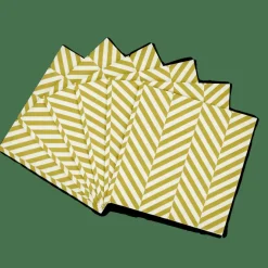 CASA CHEVRON Set Di 20 Tovaglioli Verde| Tovaglioli