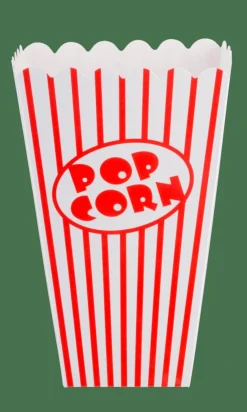 CASA CINEMA Bicchiere Popcorn Set Di 8 Bianco, Rosso| Accessori Da Cucina
