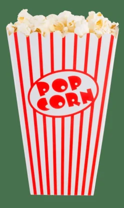 CASA CINEMA Bicchiere Popcorn Set Di 8 Bianco, Rosso| Accessori Da Cucina