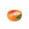 CASA CITRONELLA Piatto Terracotta Arancione| Candele Da Giardino