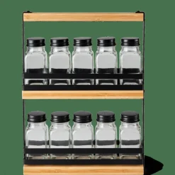 CASA COMPACT Portaspezie Nero| Contenitori Per Spezie