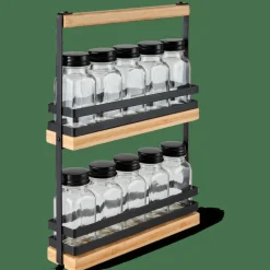 CASA COMPACT Portaspezie Nero| Contenitori Per Spezie