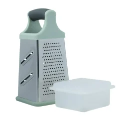CASA CUISINO Grattugia A Torre Con Cassetto Menta| Strumenti Da Cucina
