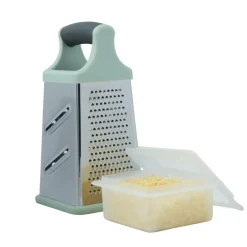 CASA CUISINO Grattugia A Torre Con Cassetto Menta| Strumenti Da Cucina