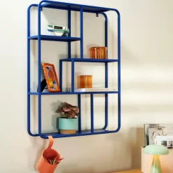 CASA DAX Scaffale Pensile Blu Blu| Scaffali Da Parete