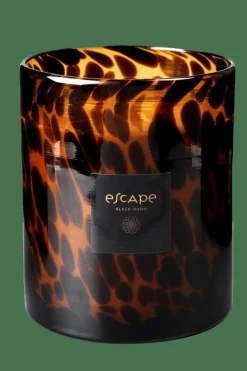 CASA ESCAPE BLACK OUDH Candela Profumata In Vaso Nero, Marrone, Ocra| Candele Profumate|Candele
