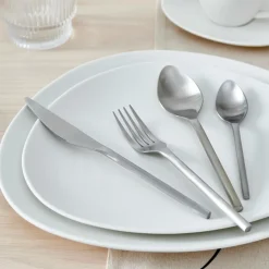 CASA ETNA SATIN Posate 16 Pezzi Argentato| Set Di Posate