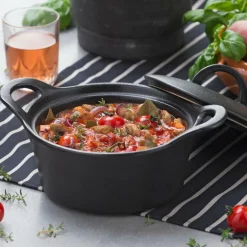 CASA FERO Cocotte Con Coperchio 80 CL Nero| Pirofile