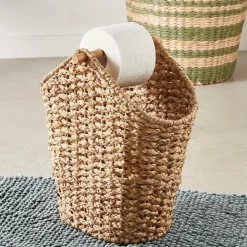 CASA FLORES Porta Carta Igienica E Portariviste Naturale| Accessori Per Il Wc