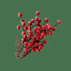 CASA FOAM Bacche Decorative Set Di 12 Rosso| Rami Artificiali