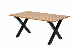 CASA FORMAX Tavolo Da Giardino Con Gambe X Naturale/nero| Tavoli Da Giardino