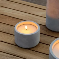 CASA FUEGO Candela A LED Solare Grigio Chiaro| Candele Led|Illuminazione Esterna