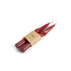 CASA GLOSSY Candela S/2 Rosso Scuro| Candele