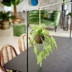 CASA GREENERY Vaso Sospeso Con Felce Verde| Piante Artificiali