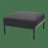 CASA HANNA Lounge Poggiapiedi Nero, Naturale| Set Lounge