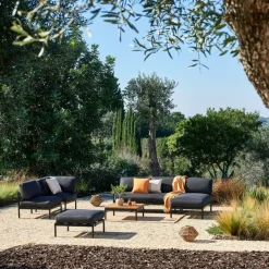 CASA HANNA Lounge Poltr Ad Angolo Nero| Set Lounge
