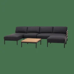 CASA HANNA Lounge Poltrona Nero| Set Lounge