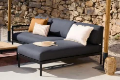 CASA HANNA Sdraio Lounge Nero| Lettini|Set Lounge