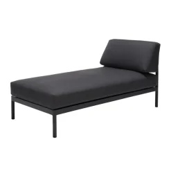 CASA HANNA Sdraio Lounge Nero| Lettini|Set Lounge