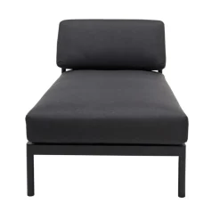 CASA HANNA Sdraio Lounge Nero| Lettini|Set Lounge