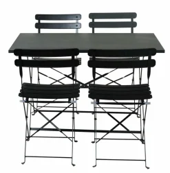 CASA IMPERIAL Set Bistro Rettangolare Nero| Set Bistro