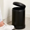 CASA INDUSTRIA Pattumiera A Pedale 5 L Nero| Cestini Spazzatura|Pattumiere